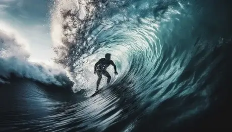 Surfing in papagayo